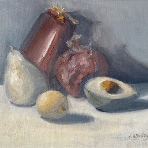 Still Life Oil Painting with Fruits